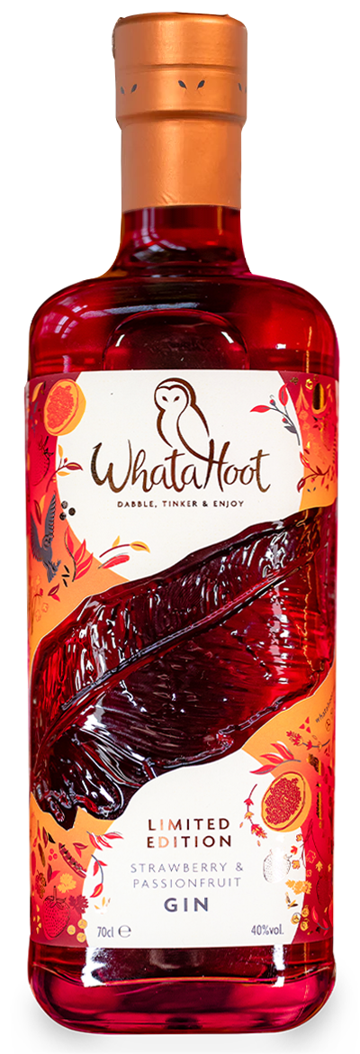 WhataHoot Strawberry & Passion Fruit Gin 70cl