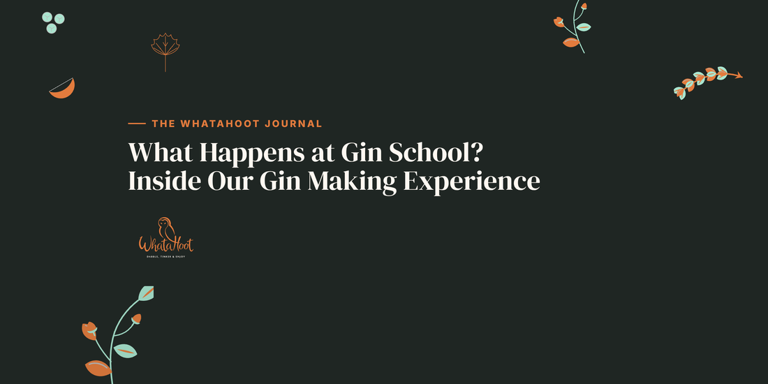 A bottle of gin made at Gin School held up on the WhataHoot bar in King's Lynn
