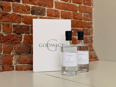 Godwick Hall Hushwing Gin served as part of the wedding drinks experience at the Norfolk venue.