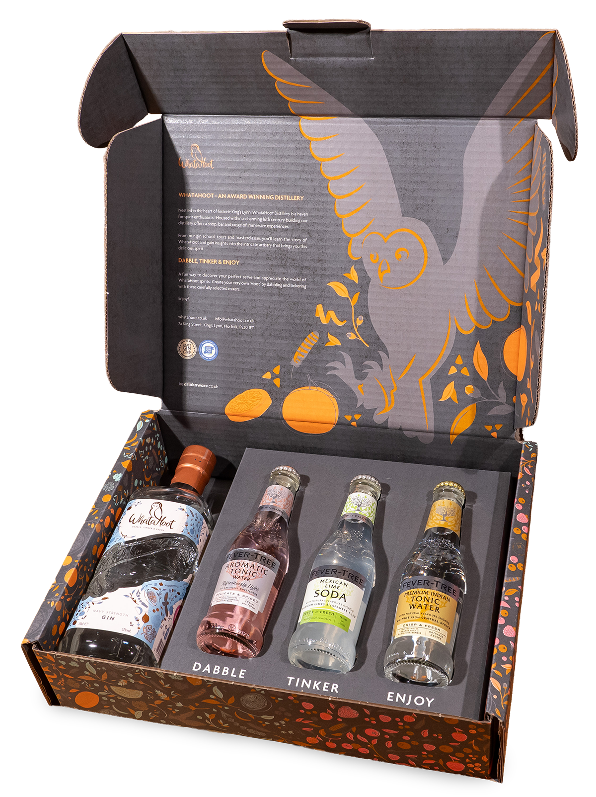 WhataHoot Navy Strength Gin Gift Box