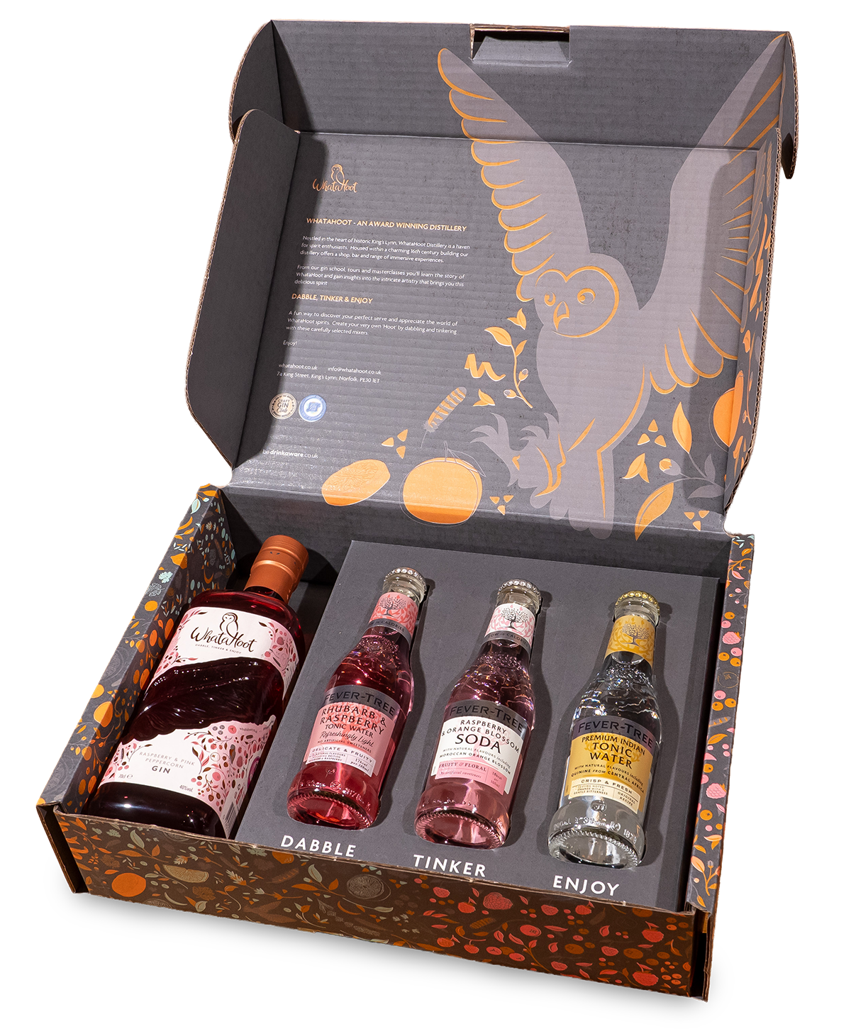 WhataHoot Raspberry & Pink Peppercorn Gin Gift Box