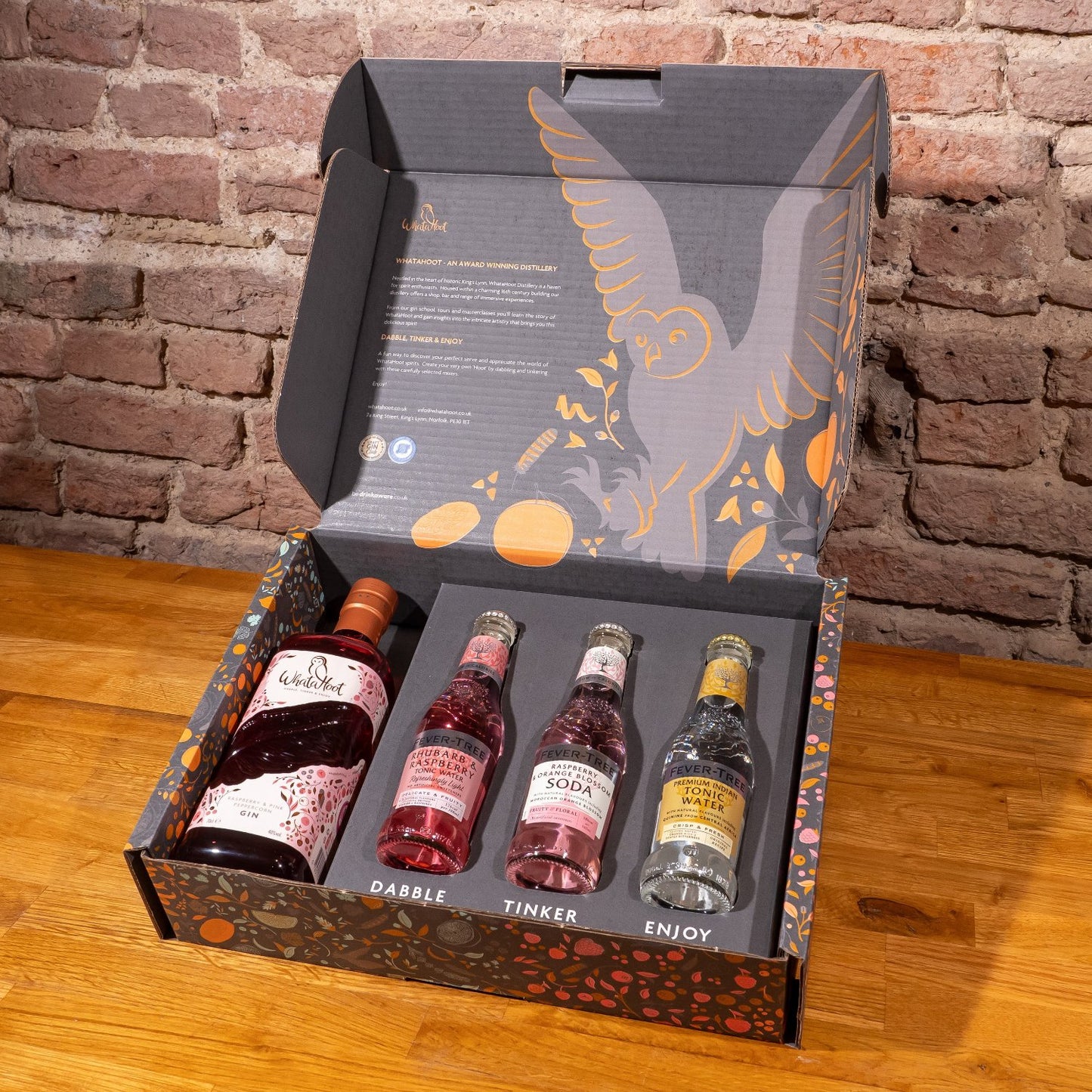 WhataHoot Raspberry & Pink Peppercorn Gin Gift Box