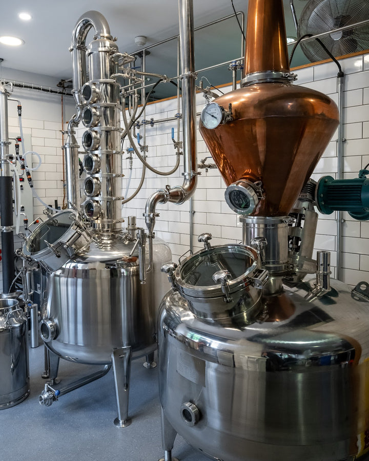 The stills at WhataHoot Distillery
